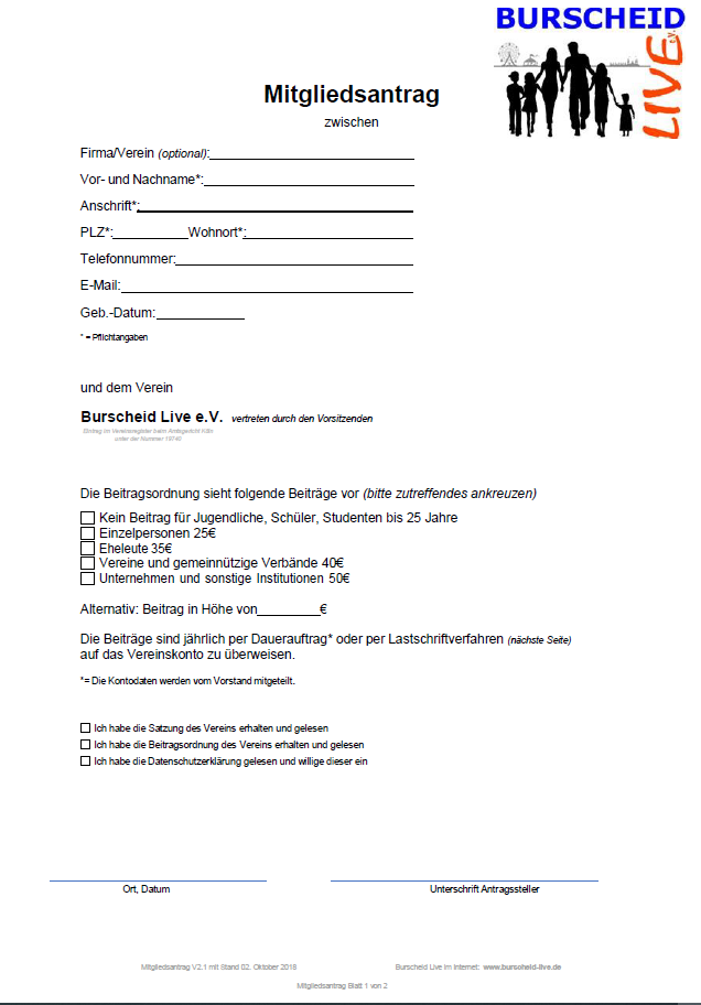 Mitgliedsantrag 1