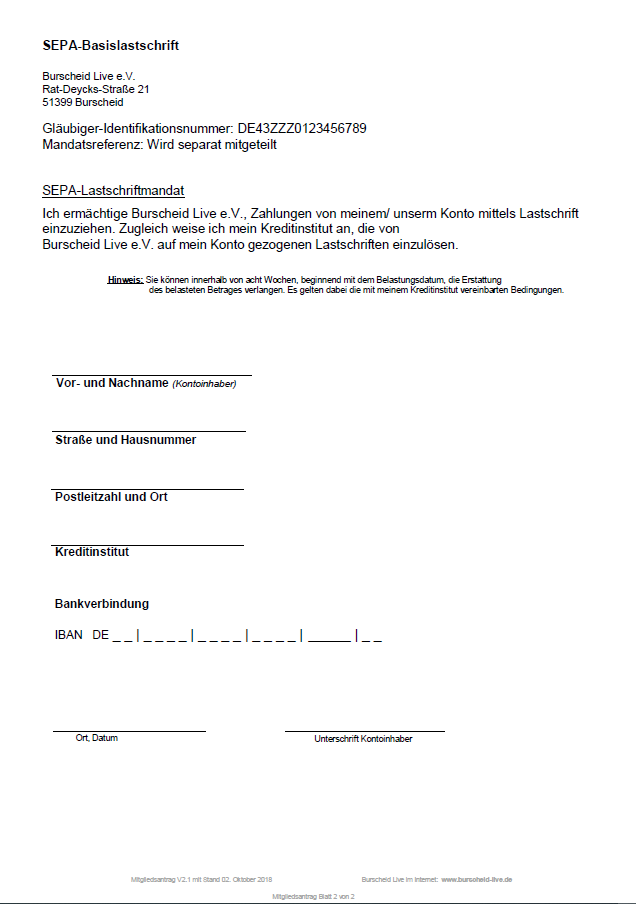 Mitgliedsantrag 2